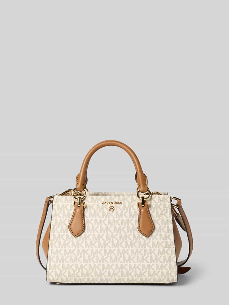 MICHAEL Michael Kors Shoulder Bag mit Allover-Logo-Print Modell 'Marilyn' in Offwhite, Größe 1
