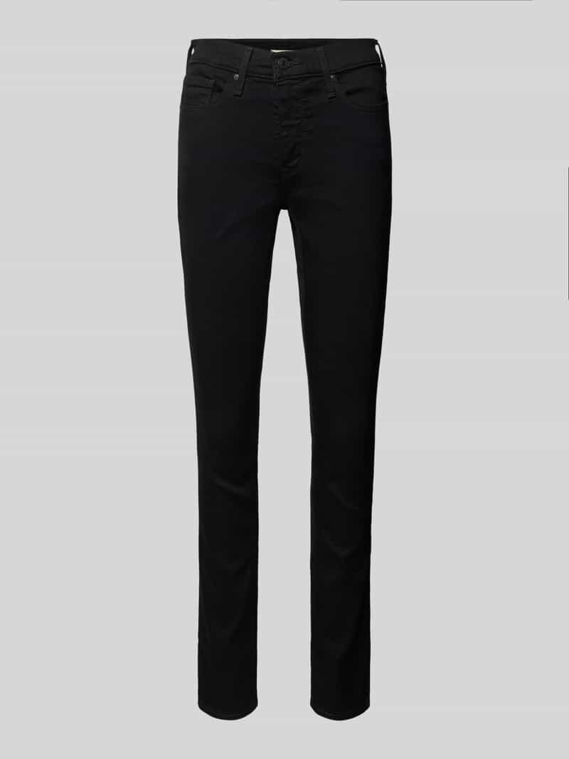 Levi's® 300 Skinny Fit Jeans im 5-Pocket-Design Modell '311' in Black, Größe 26/28