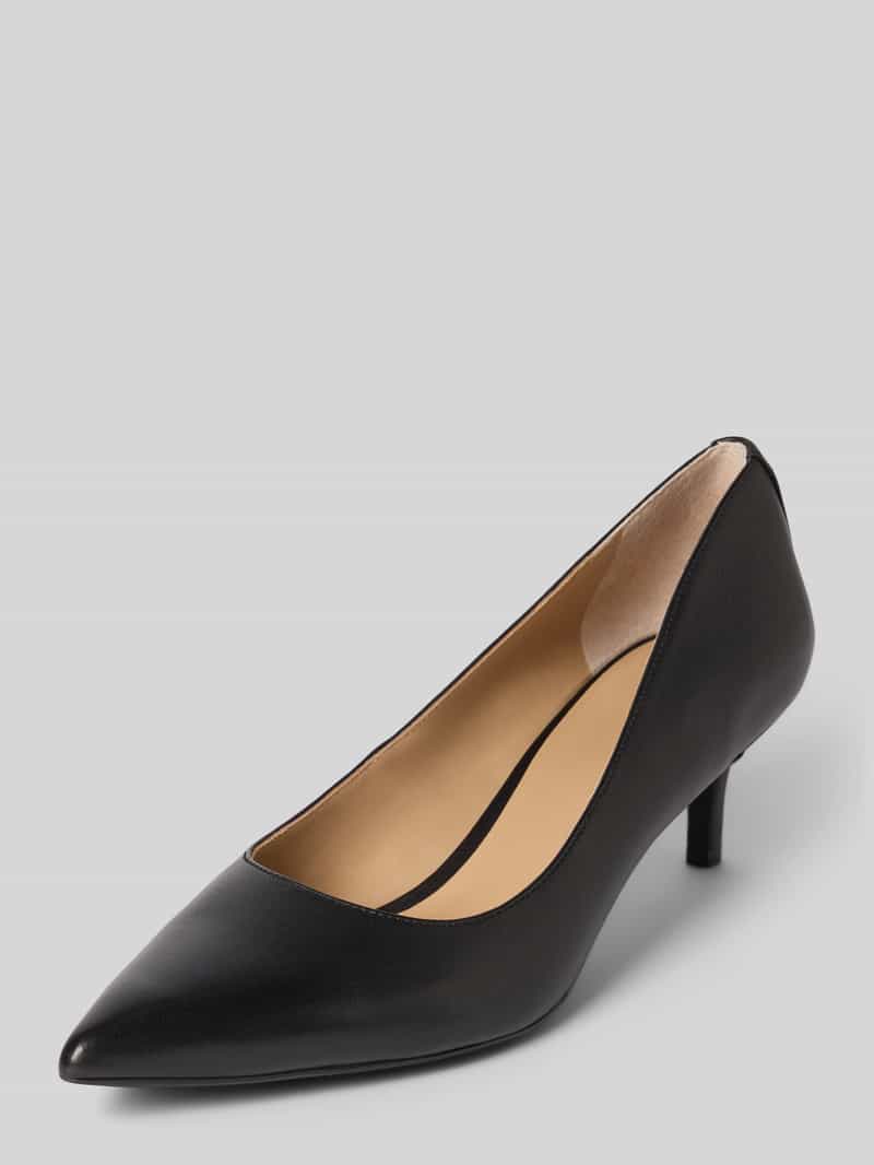 Lauren Ralph Lauren Pumps aus Leder mit Pfennigabsatz Modell 'ADRIENNE' in Black, Größe 36,5