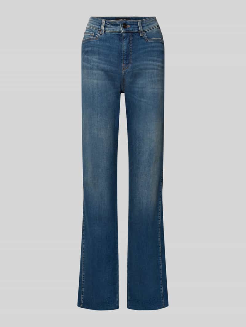 Marc Cain Bootcut Jeans im 5-Pocket-Design in Bleu Melange, Größe 34