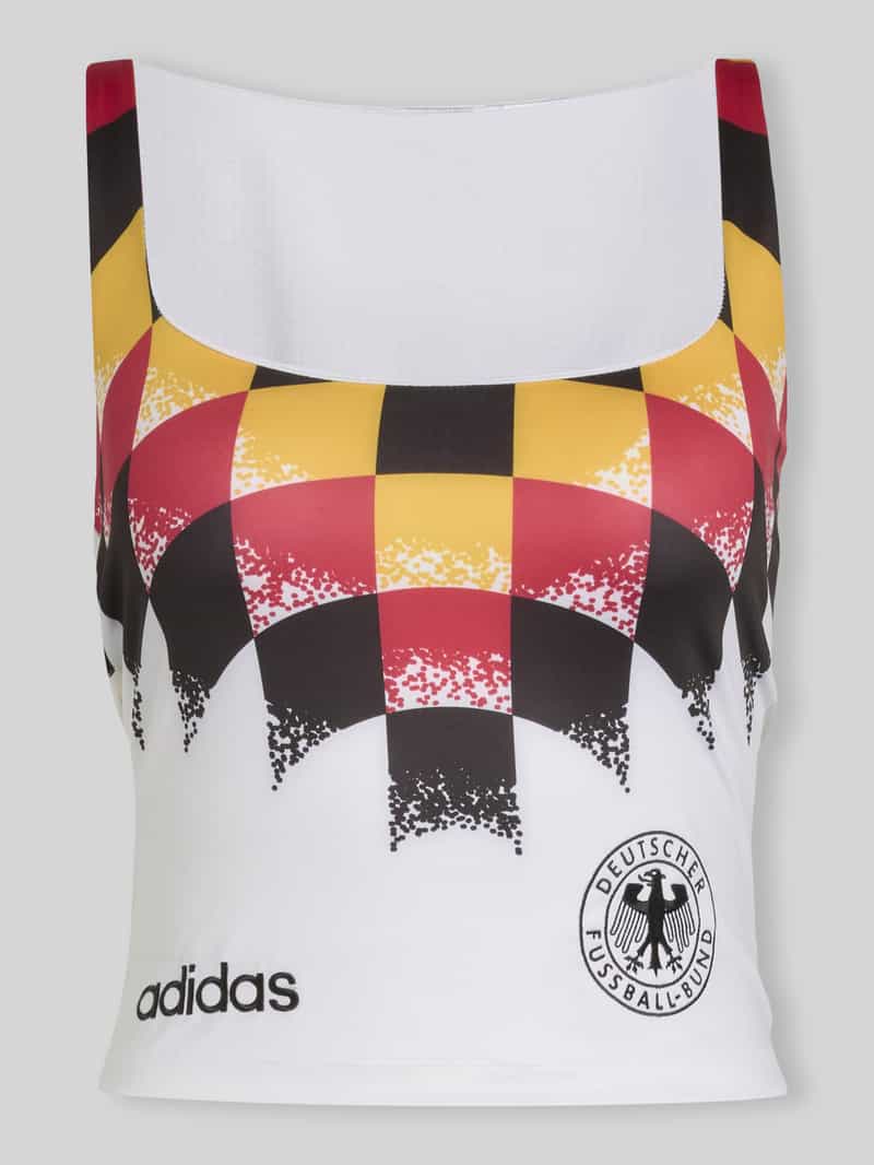 adidas Originals Slim Fit Top mit DFB Logo-Detail in Weiss, Größe XS