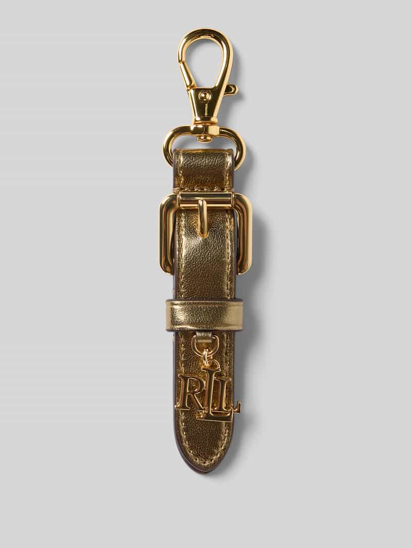 Lauren Ralph Lauren Anhänger aus Schafsleder mit Label-Applikation in Gold, Größe 1