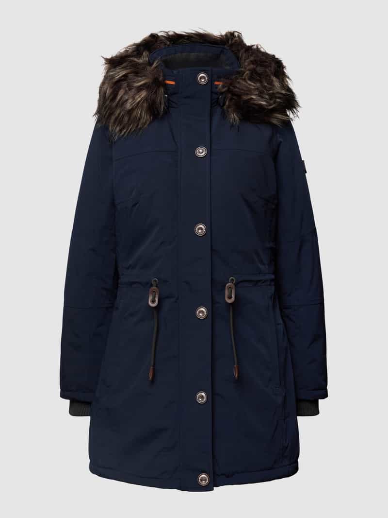 Wellensteyn Regular Fit Parka mit abnehmbarer Kapuze Modell 'WOLKENLOS' in Marine, Größe XS