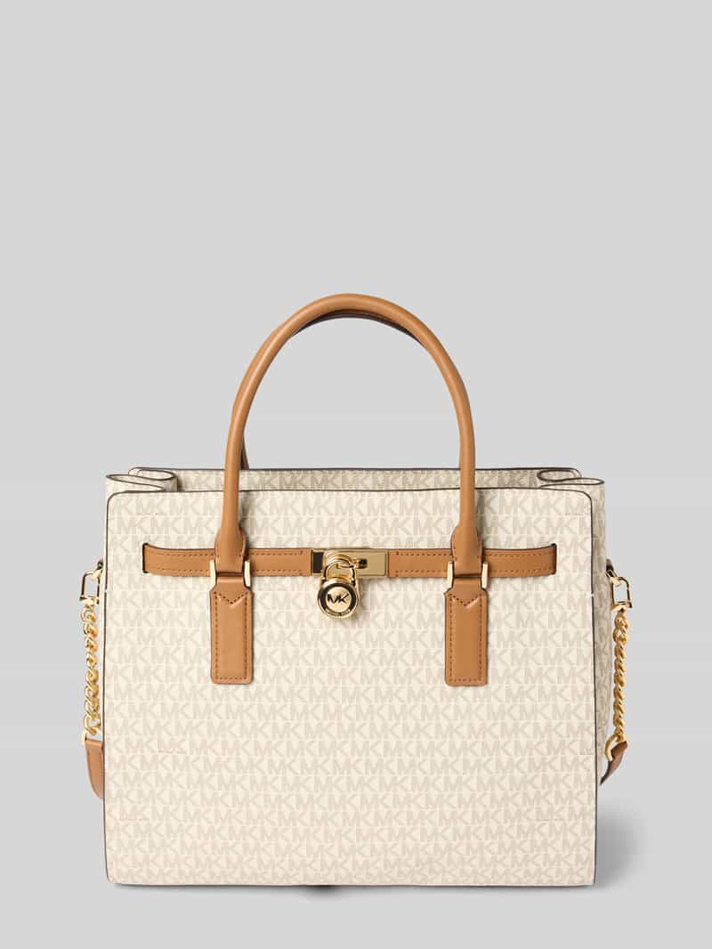MICHAEL Michael Kors Satchel Bag mit Tragehenkel Modell 'HAMILTON' in Ecru, Größe 1