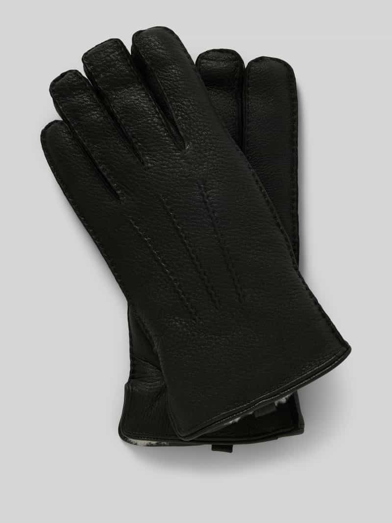Akaroa Handschuhe mit Lammfell Modell 'BEN' in Black, Größe M