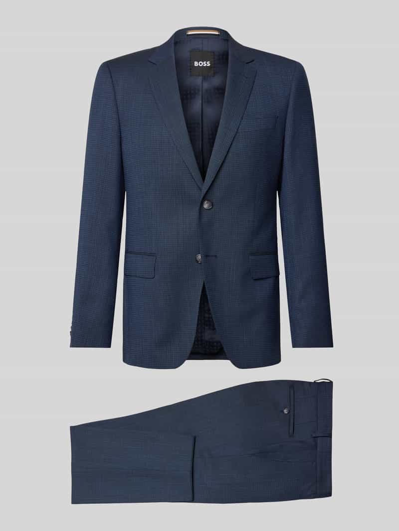 Slim Fit Anzug mit Brustleistentasche Modell 'Huge'