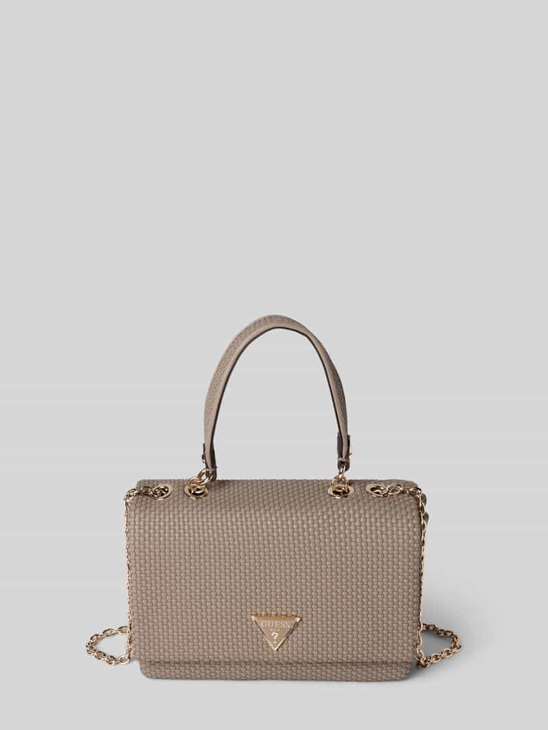 Guess Handtasche in Flecht-Optik Modell 'PHAEDRA' in Taupe, Größe 1