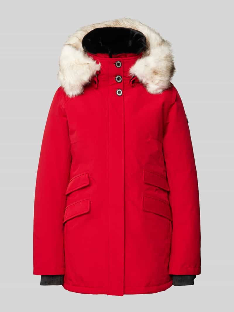 Wellensteyn Funktionsjacke mit Kunstfellbesatz Modell 'ENTERPRISE' in Rot, Größe M