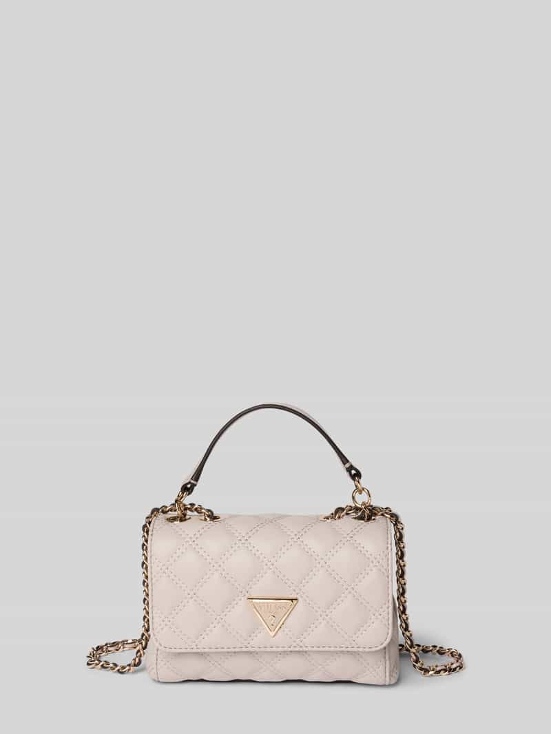 Guess Handtasche mit Tragehenkel Modell 'GIULLY' in Stein, Größe 1