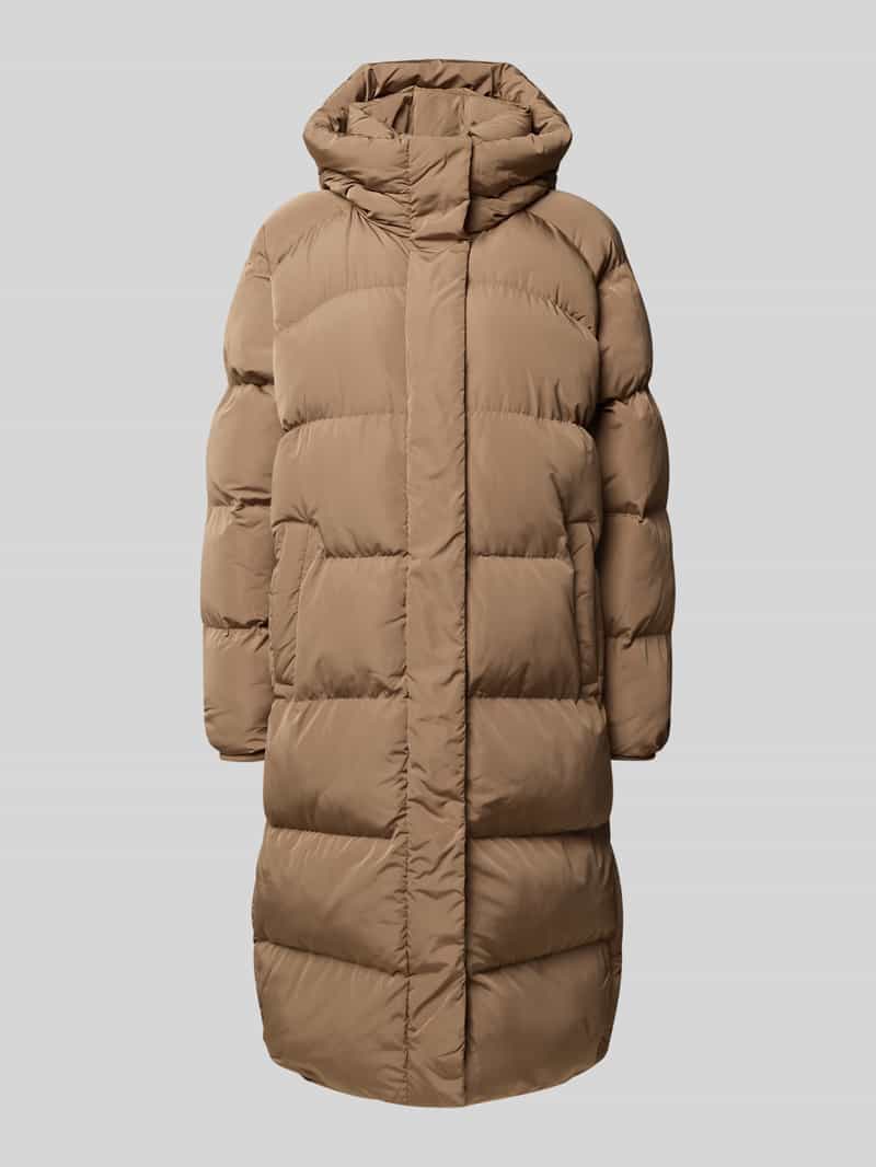 Superdry Steppmantel mit Kapuze und Eingrifftaschen in Beige, Größe L