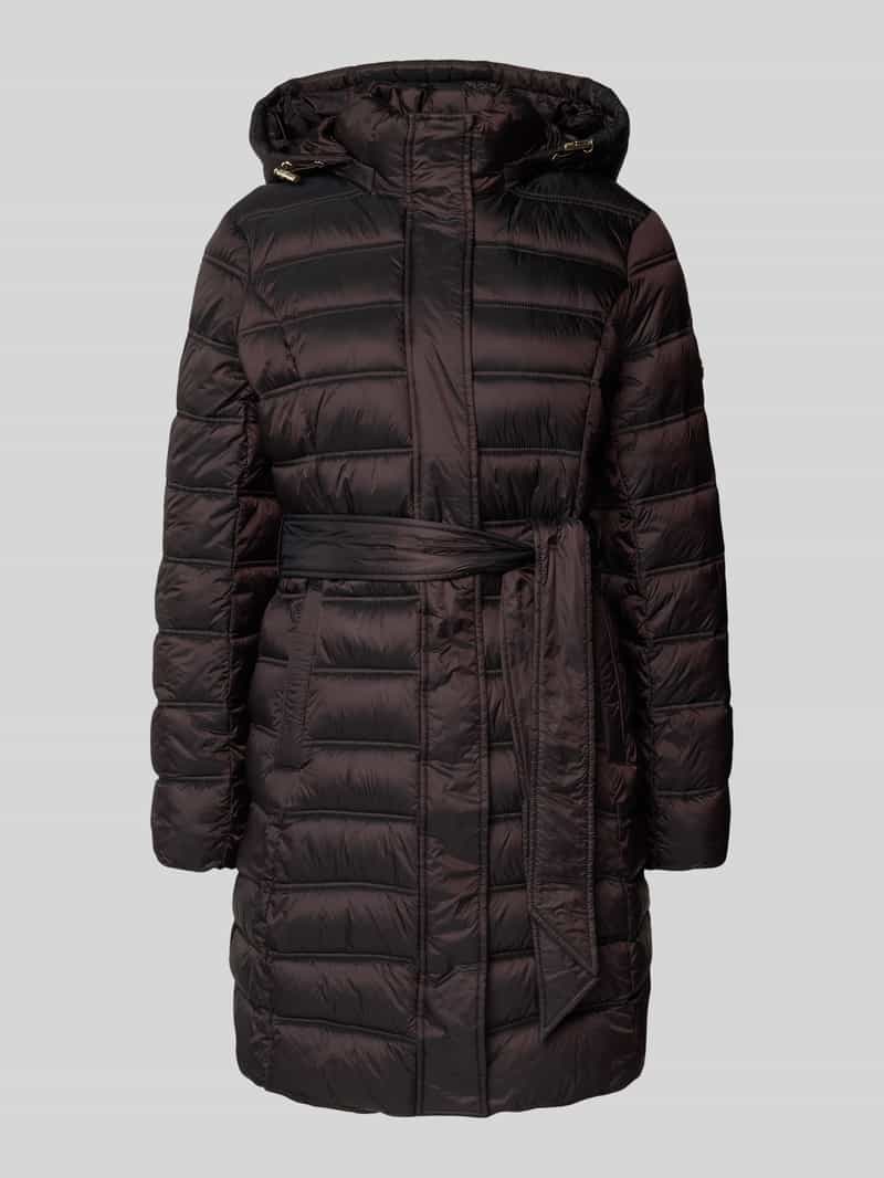 MICHAEL Michael Kors Steppmantel mit Taillenband Modell 'Longline' in Schoko, Größe L