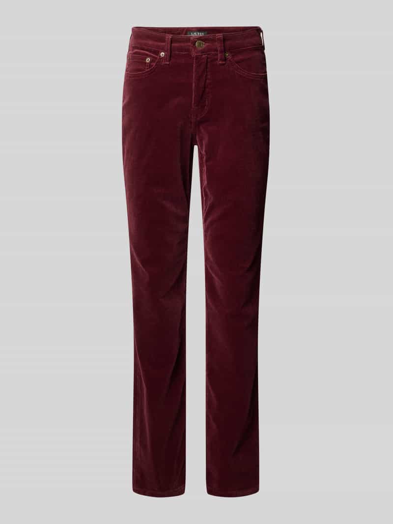 Lauren Ralph Lauren Cordhose mit 5-Pocket-Design in Anthrazit, Größe 36