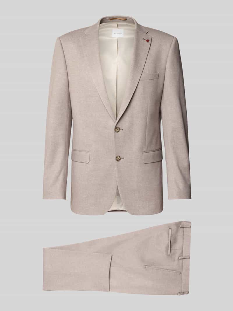 Roy Robson Regular Fit Anzug mit Reverskragen in Beige, Größe 27