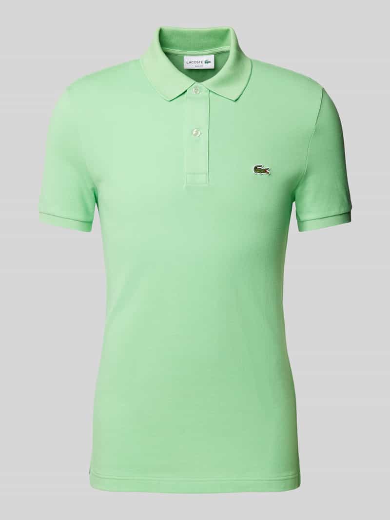 Lacoste Slim Fit Poloshirt mit Label-Patch Modell 'PIQUE' in Apfel, Größe XL