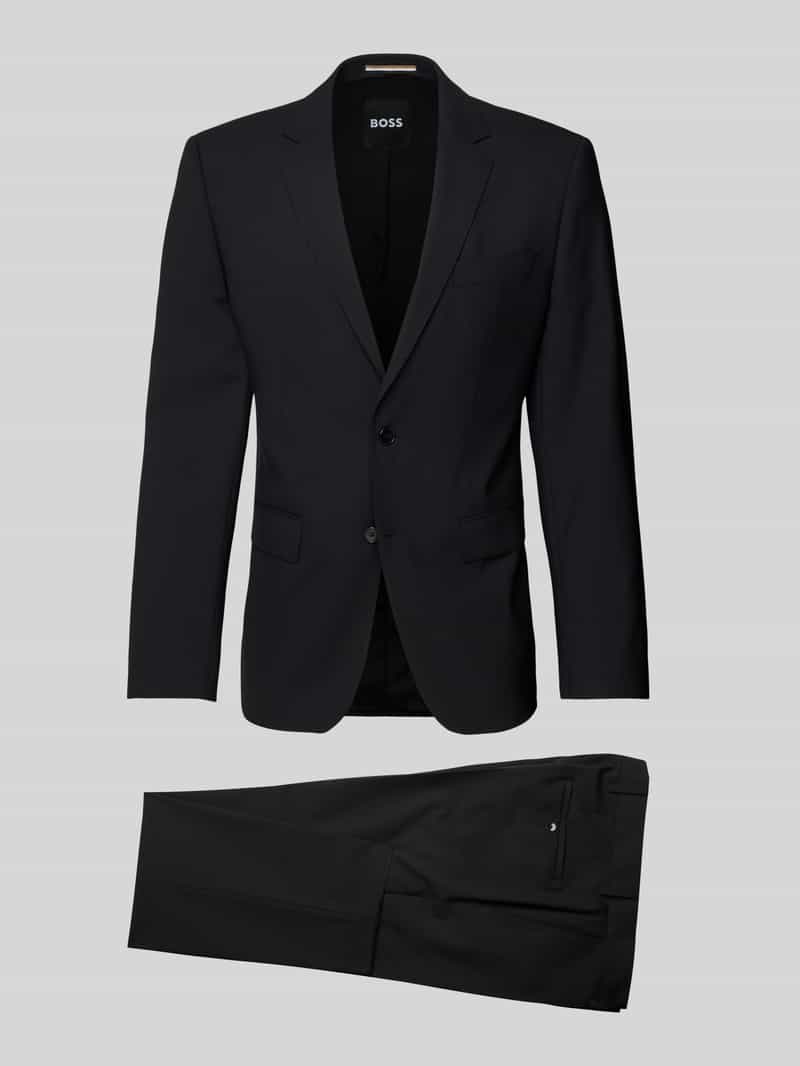 Slim Fit Anzug aus Schurwolle Modell 'Huge'