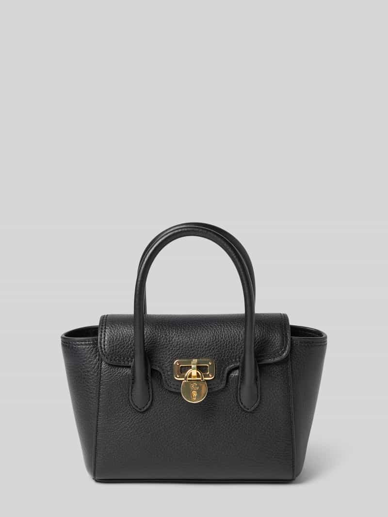 Lauren Ralph Lauren Handtasche aus Rindsleder mit Tragehenkeln in Black, Größe 1