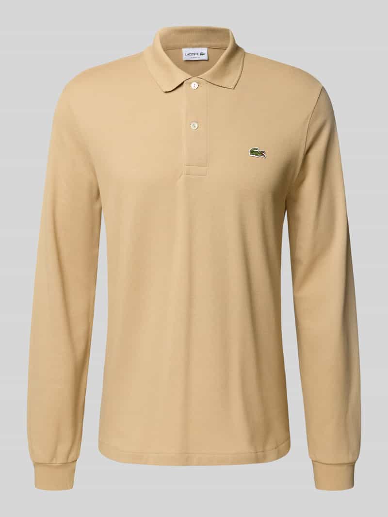 Lacoste Regular Fit Poloshirt aus reiner Baumwolle in Beige, Größe L