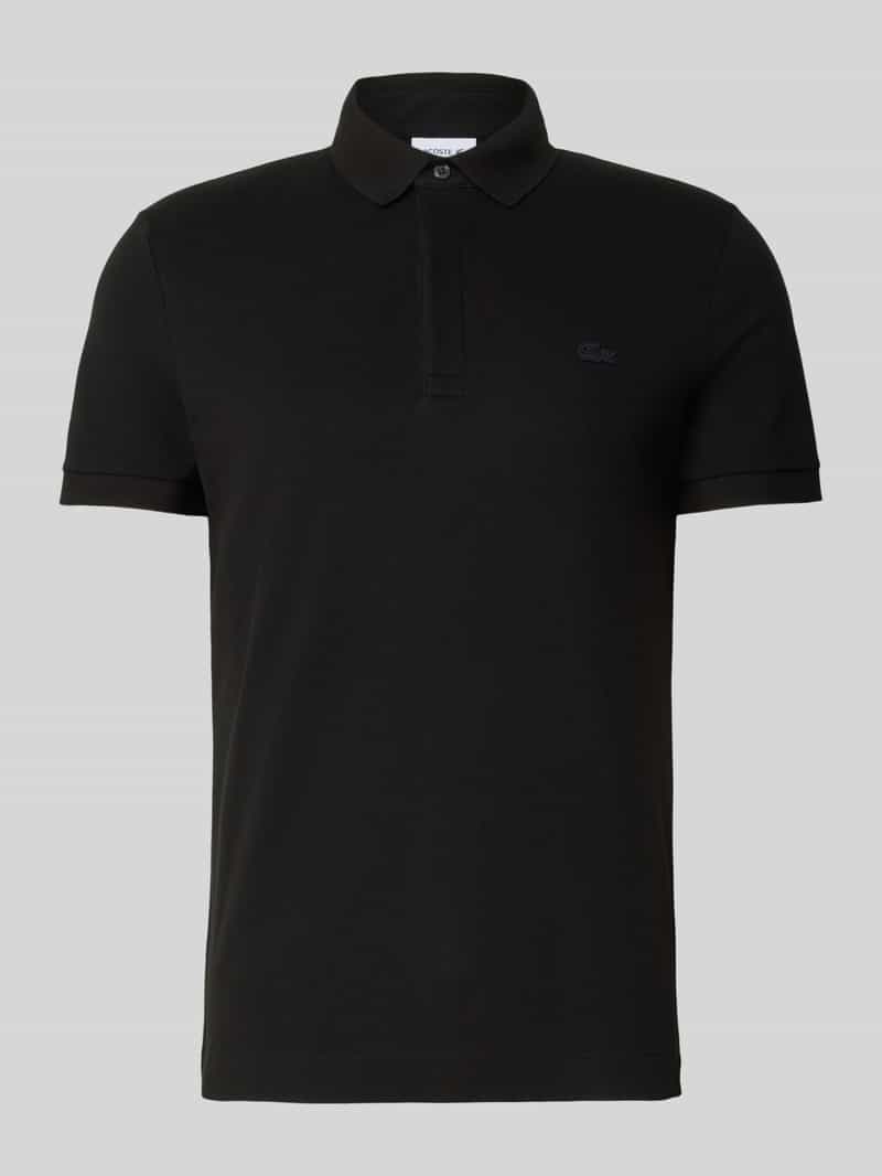Lacoste Regular Fit Poloshirt aus Baumwoll-Mix in Black, Größe L