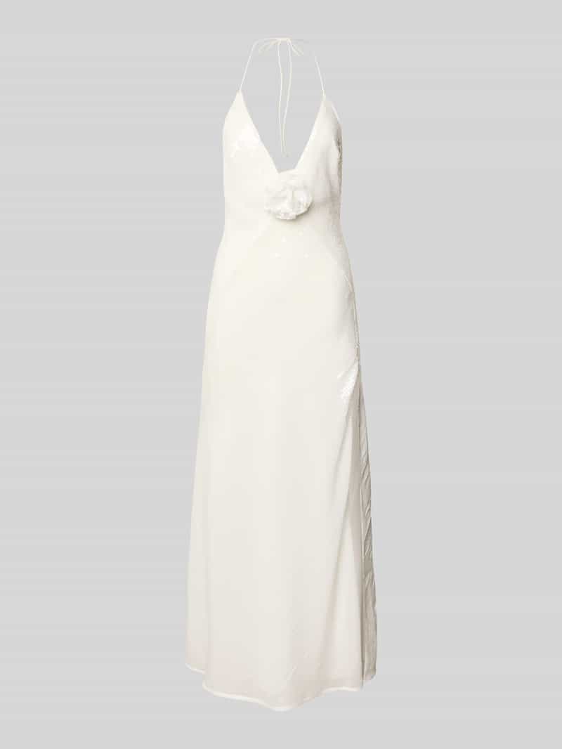 Bardot Brautkleid mit Zierbesatz Modell 'ARADIA' in Offwhite, Größe 34