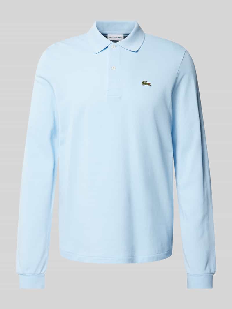 Lacoste Classic Fit Poloshirt im langärmeligen Design in Hellblau, Größe M