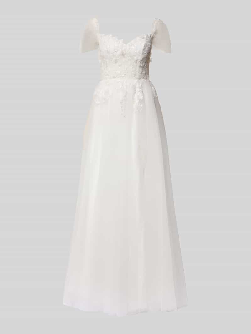 Luxuar Brautkleid mit Herz-Ausschnitt in Offwhite, Größe 34