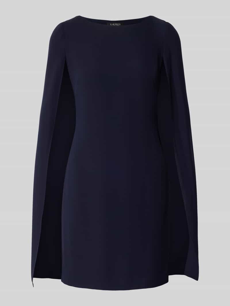 Lauren Ralph Lauren Cocktailkleid mit Rundhalsausschnitt Modell 'PETRA' in Marine, Größe 34