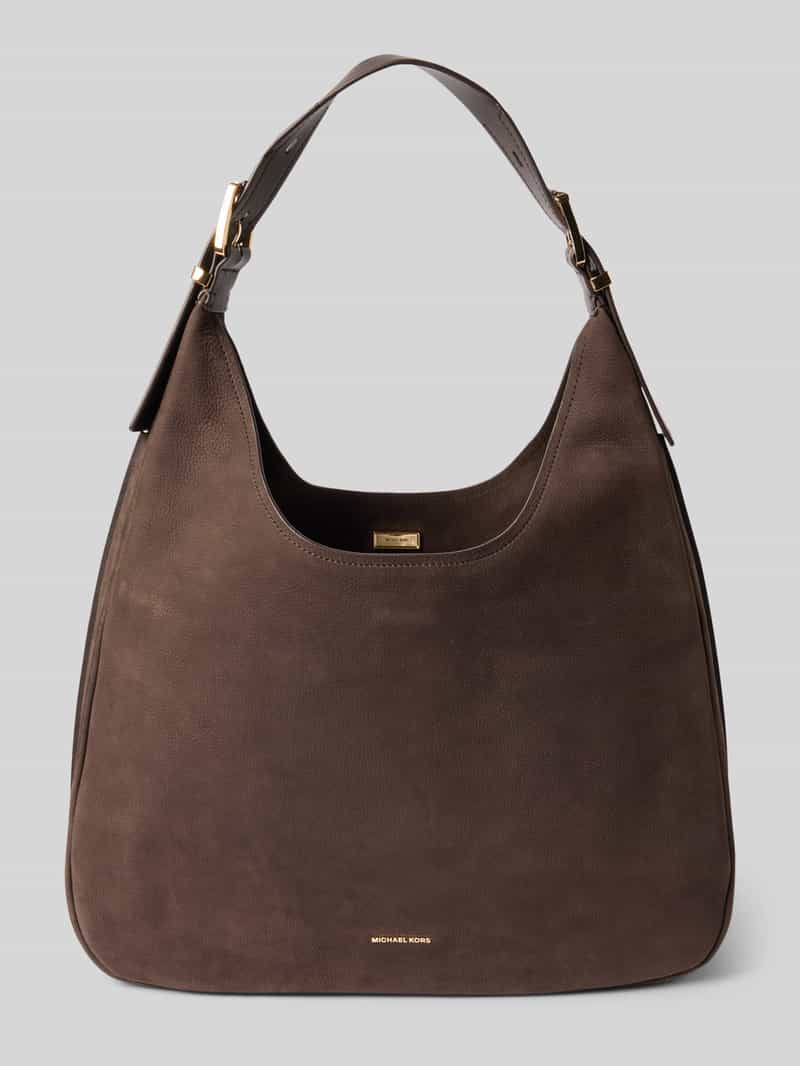 MICHAEL Michael Kors Handtasche mit Label-Applikation Modell 'NOLITA' in Dunkelbraun, Größe 1