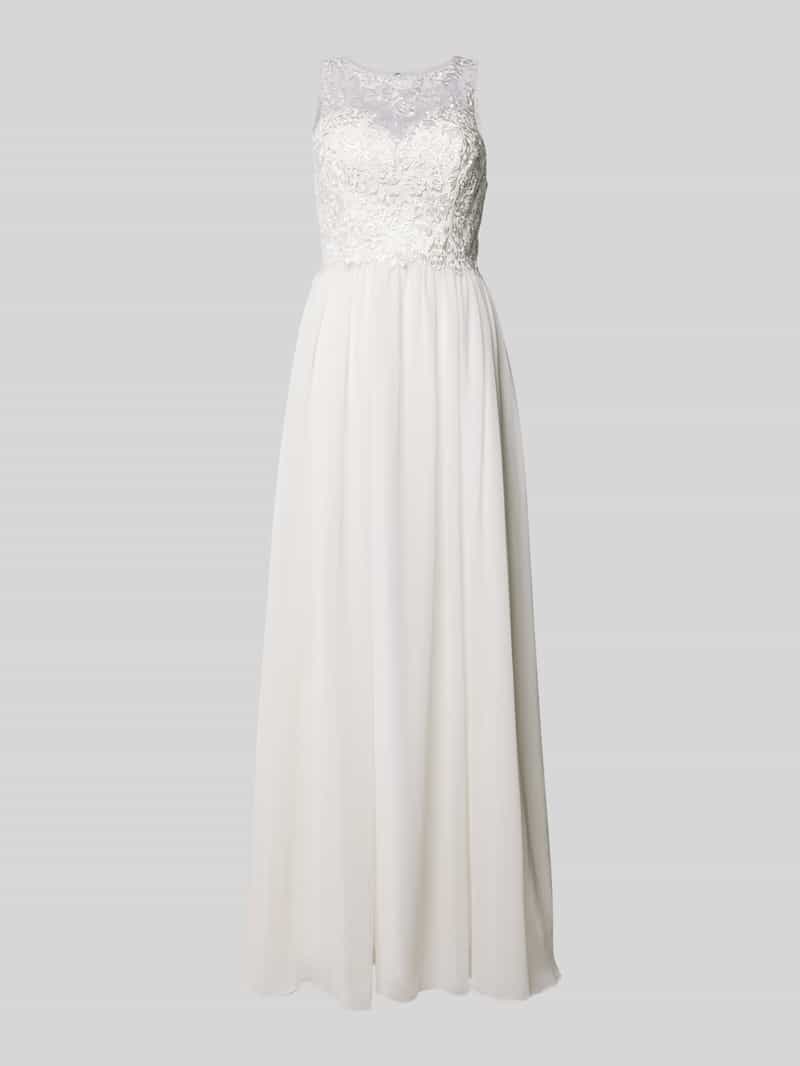 Laona Brautkleid mit Spitzenbesatz in Offwhite, Größe 32