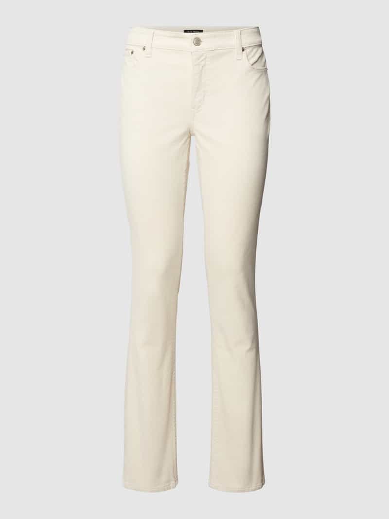 Lauren Ralph Lauren Straight Fit Cordhose im 5-Pocket-Design in Ecru, Größe 42