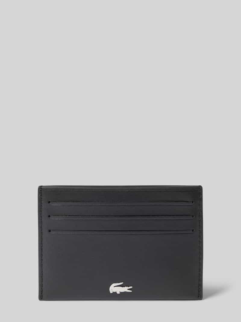 Lacoste Kartenetui aus echtem Leder in Black, Größe 1