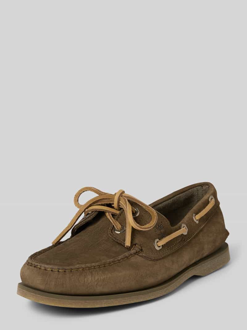 Timberland Bootsschuhe mit Schürverschluss Modell 'CLASSIC BOAT' in Mittelbraun, Größe 41