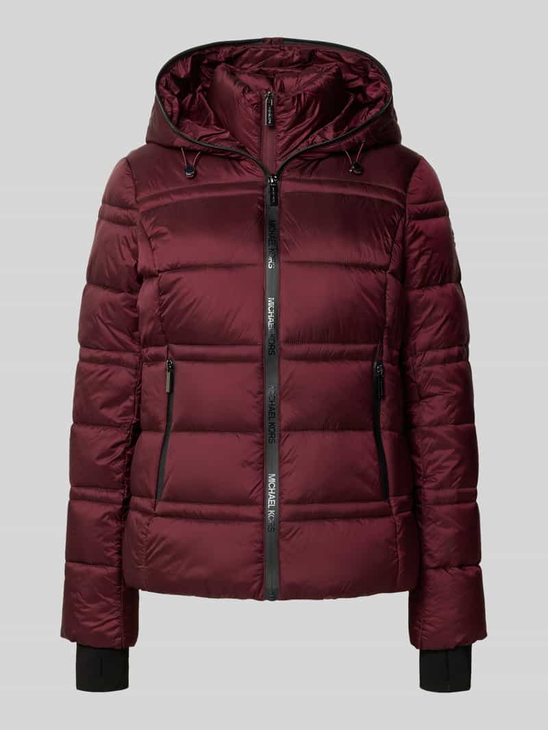 MICHAEL Michael Kors Steppjacke mit Kapuze in Bordeaux, Größe XS