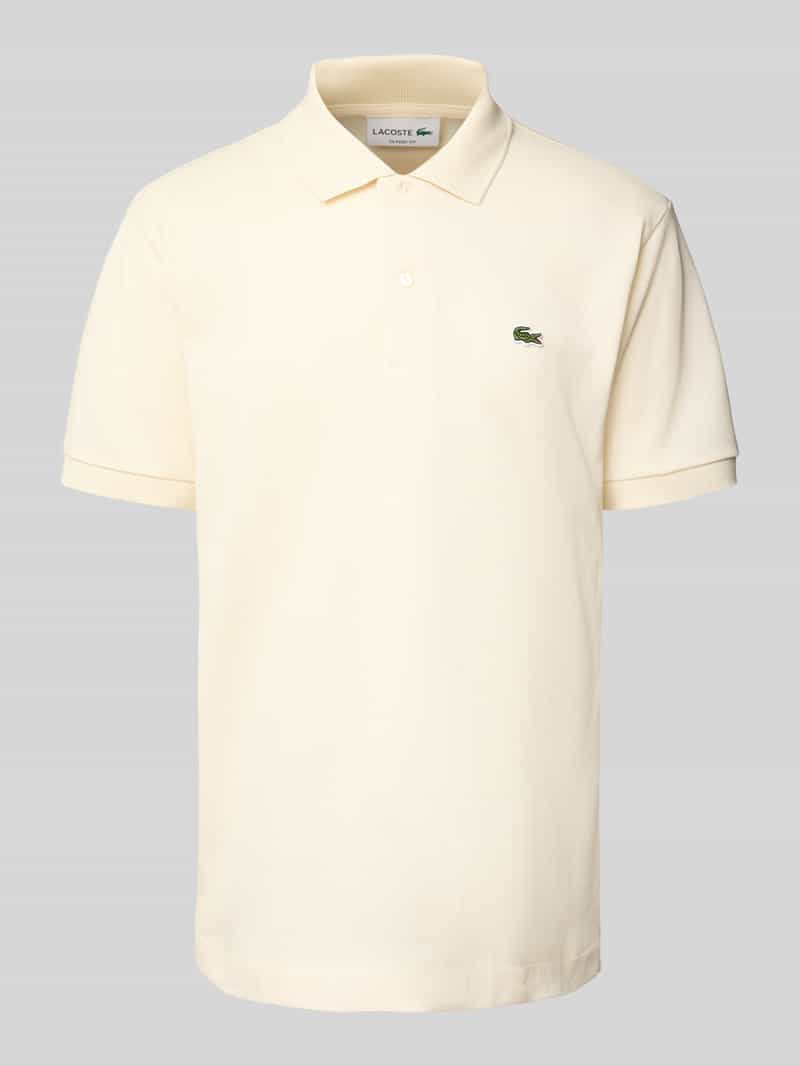 Lacoste Regular Fit Poloshirt aus reiner Baumwolle in Offwhite, Größe L