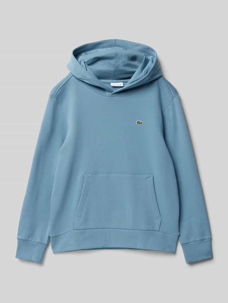 Lacoste Hoodie mit Label-Patch in Blau, Größe 152