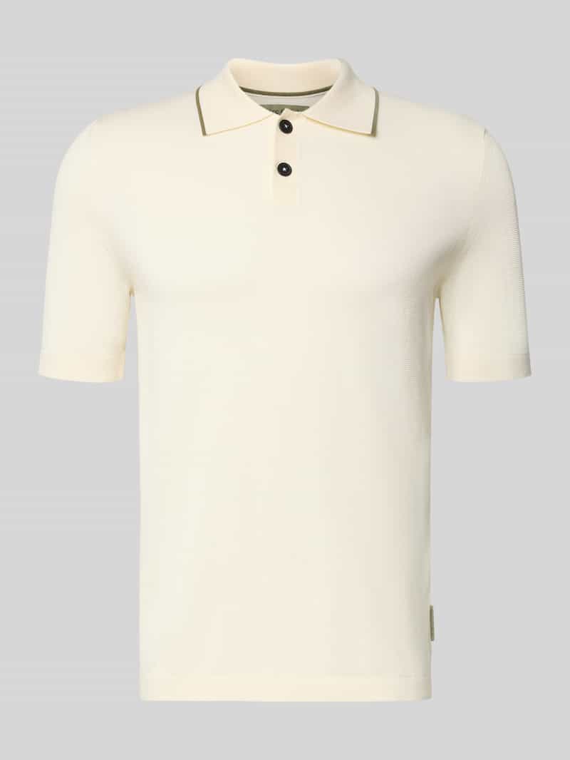 Marc O'Polo Regular Fit Poloshirt aus reiner Baumwolle - Marc O'Polo × DFB Travel Collection in Offwhite, Größe L