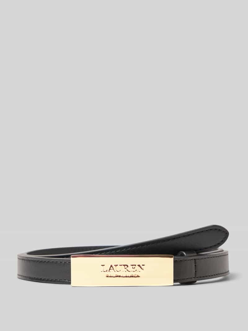 Lauren Ralph Lauren Ledergürtel mit Pinschließe in Black, Größe L