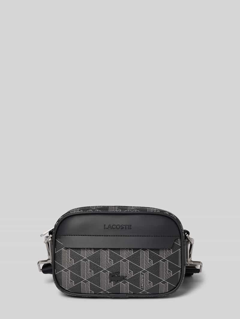 Lacoste Umhängetasche mit Logo-Monogramm Modell 'REPORTER BAG' in Black, Größe 1