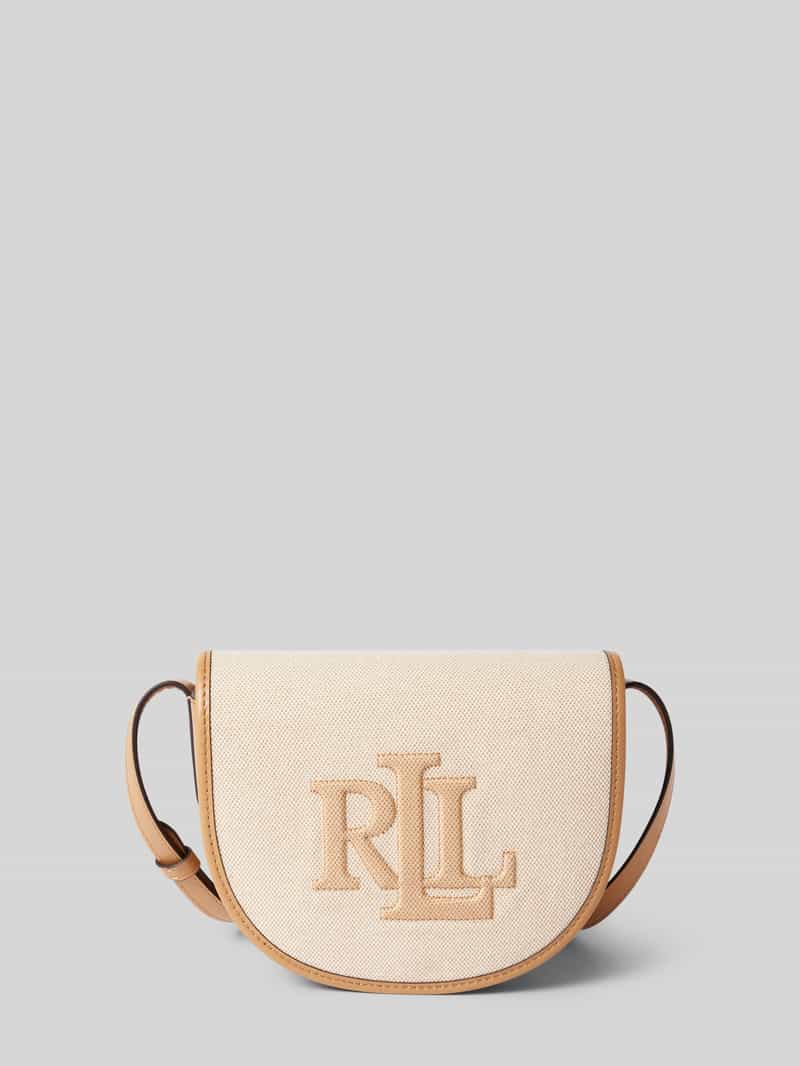 Lauren Ralph Lauren Handtasche mit Strukturmuster Modell 'WITLEY' in Sand, Größe 1