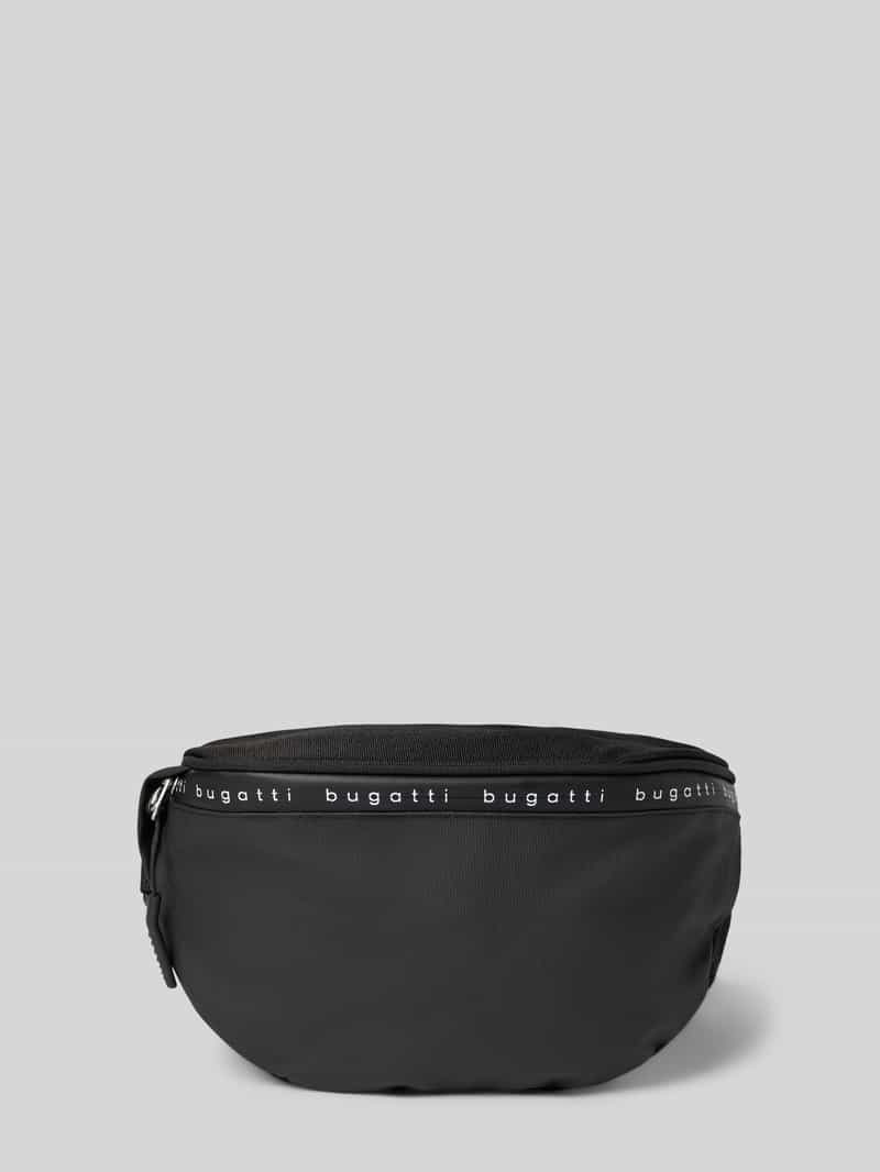 bugatti Bauchtasche mit Label-Print Modell 'Blanc' in BLACK, Größe 1