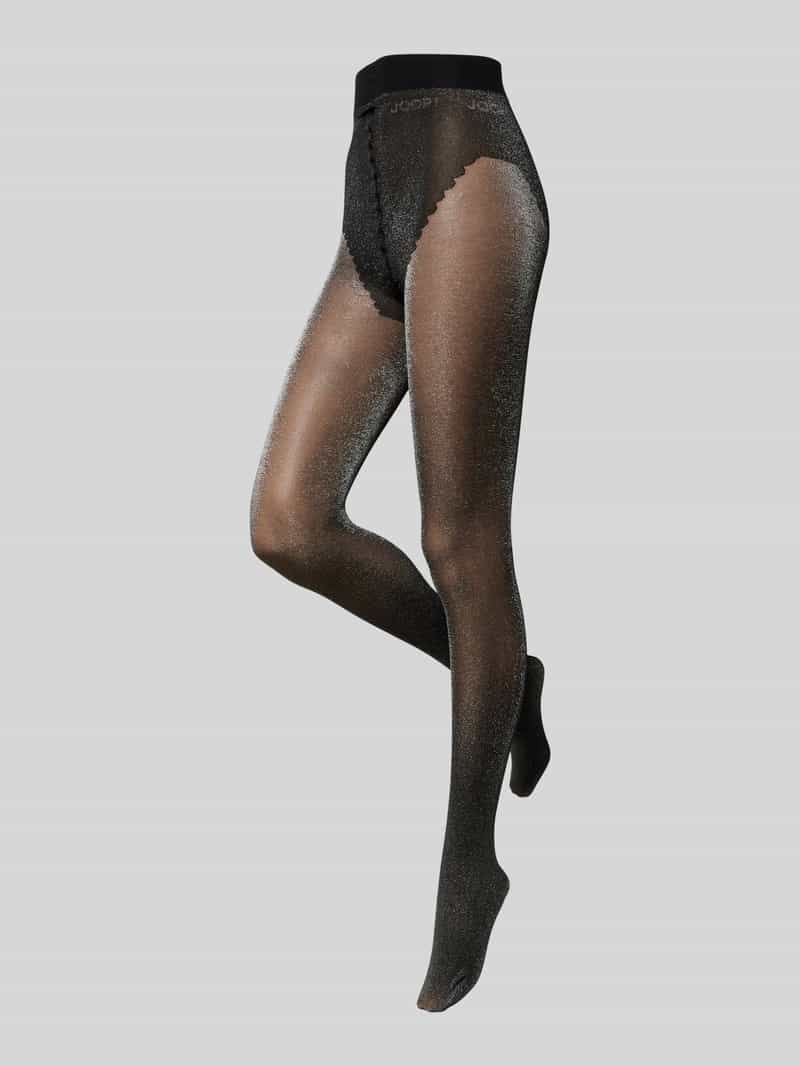 Strumpfhose mit elastischem Bund und Label-Detail