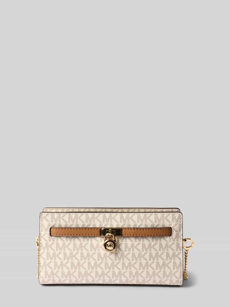 MICHAEL Michael Kors Umhängetasche mit Label-Anhänger Modell 'HAMILTON' in Ecru, Größe 1