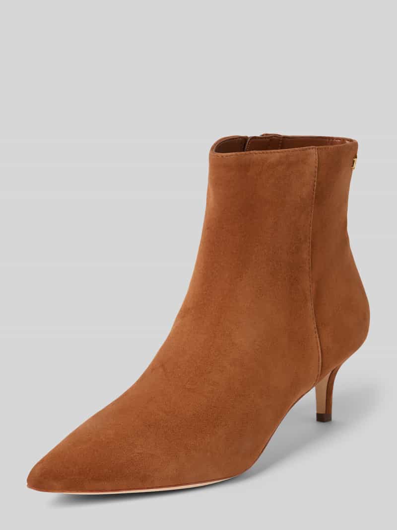 Lauren Ralph Lauren Stiefeletten mit Reißverschluss Modell 'MCKAY' in Cognac, Größe 36