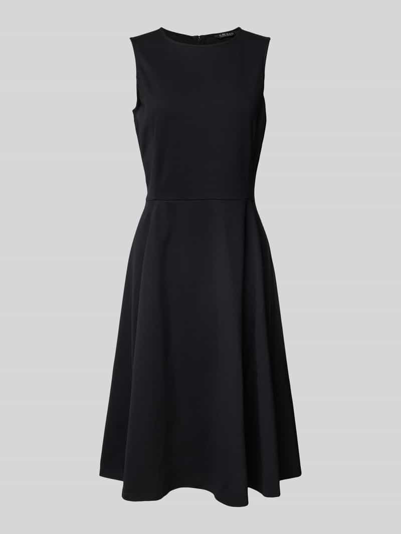 Lauren Ralph Lauren Knielanges Kleid mit Rundhalsausschnitt Modell 'CHARLEY' in Black, Größe 34