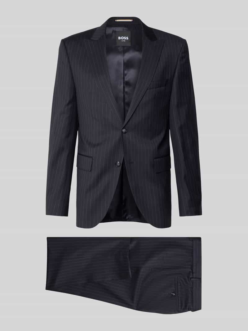 BOSS Regular Fit Anzug aus reiner Schurwolle Modell 'JECKSON' in Marine, Größe 102
