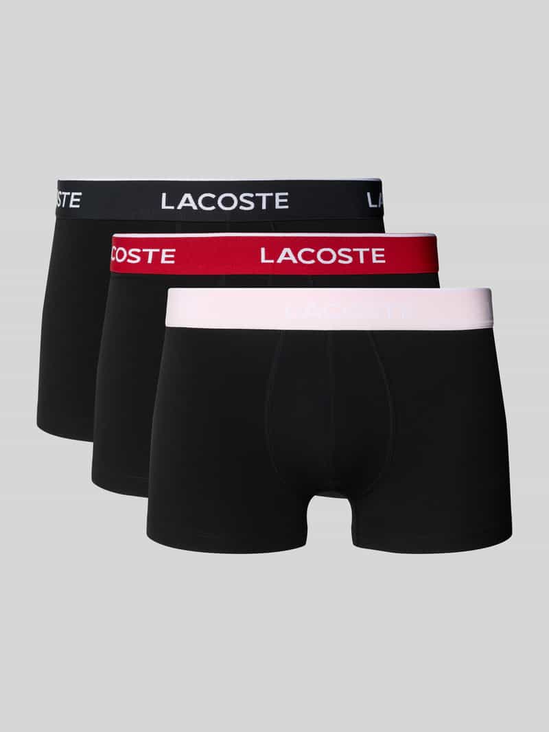 Lacoste Trunks aus Baumwoll-Mix im 3er-Pack in Pink, Größe L