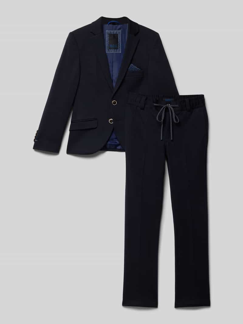 Slim Fit Anzug mit Einstecktuch