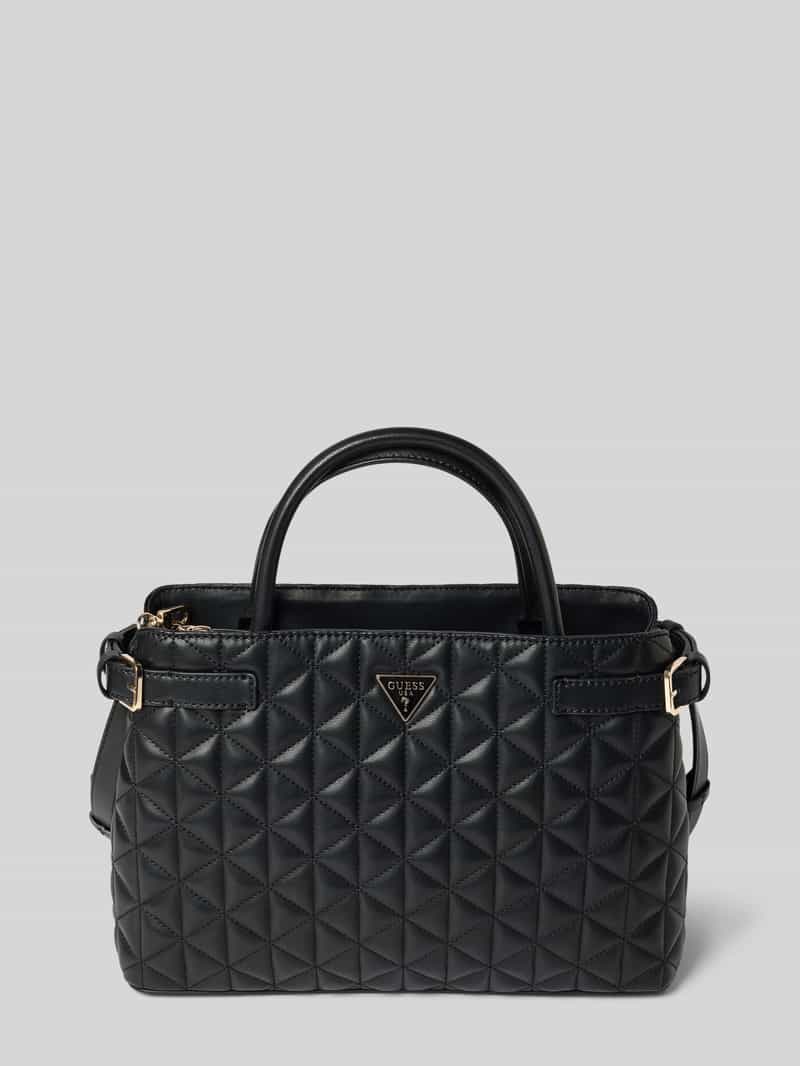 Guess Handtasche mit Steppnähten Modell 'PAISLEIGH GIRLFRIEND' in Black, Größe 1