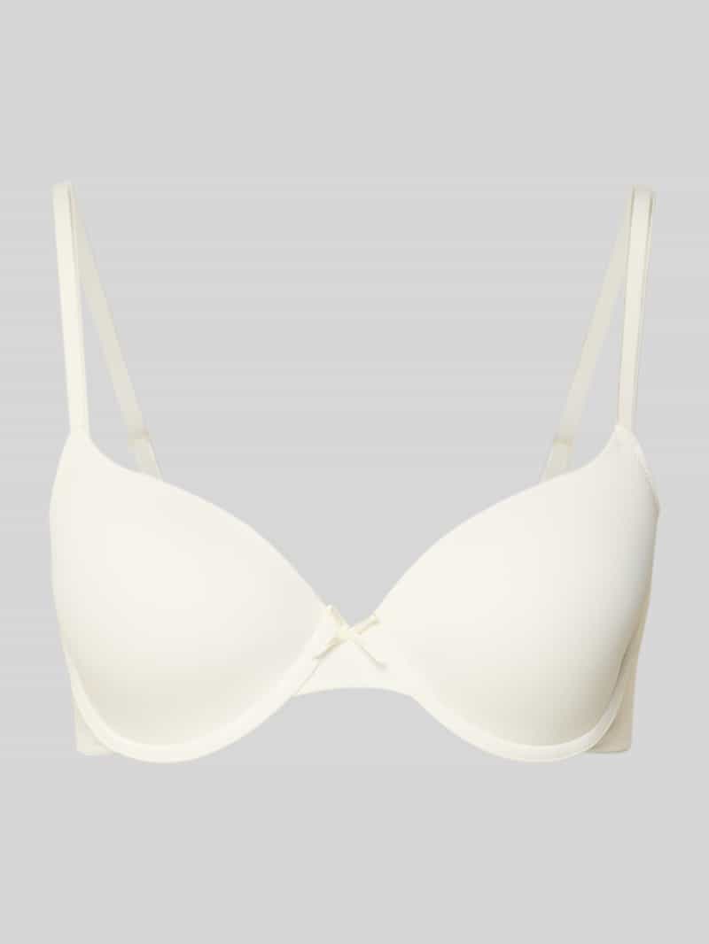 LASCANA Große Größen Bügel-BH mit Spaghettiträgern Modell 'PERFECT BASICS' in Offwhite, Größe 70A