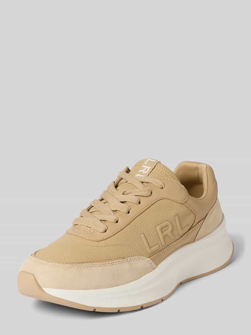 Lauren Ralph Lauren Sneaker mit Label-Detail in Beige, Größe 37