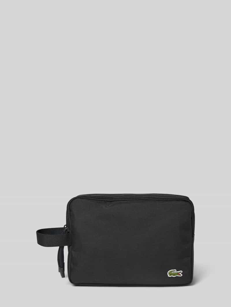 Lacoste Kulturbeutel mit 2 Reißverschlussfächern in Black, Größe 1